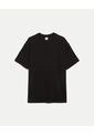 Camiseta Regular Fit Manga Corta Texturizada  Para Hombre Negro Atmos de Atmos