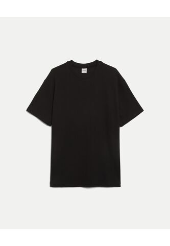 Camiseta Regular Fit Manga Corta Texturizada  Para Hombre Negro Atmos Atmos