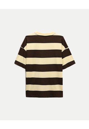 Camiseta Para Hombre Manga Corta Cuello Redondo Color Café Marca Atmos #32090253