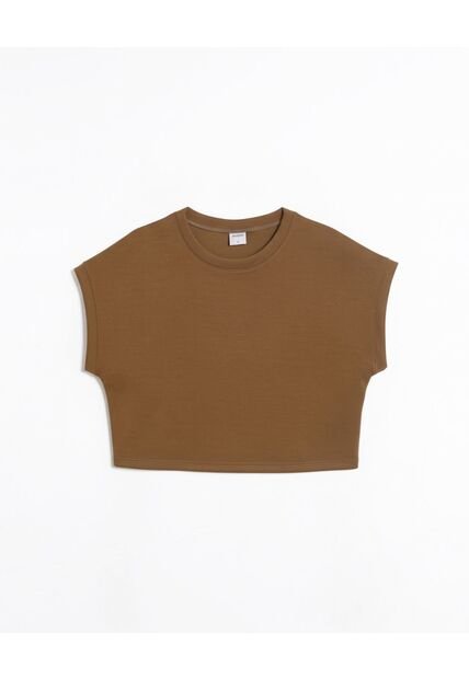 Camiseta  Para Mujer Crop Top Manga Sisa Color Verde Marca Atmos #31090336