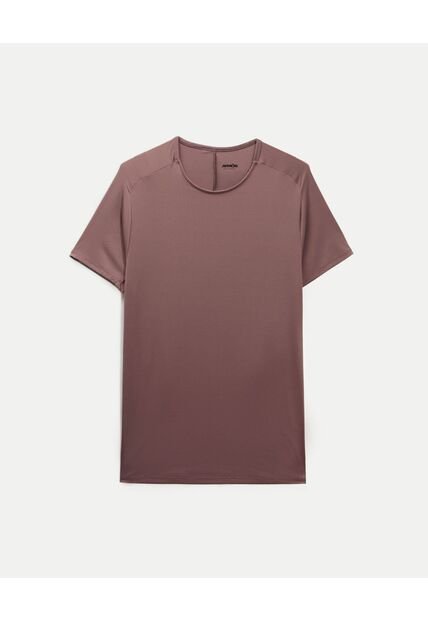 Camiseta Para Hombre Manga Corta Cuello Redondo Color Café Marca Atmos #32090241