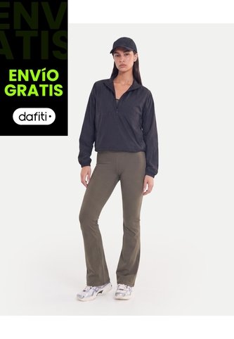 Chaqueta Rompevientos Cuello Alto  Para Mujer Negro Atmos Atmos