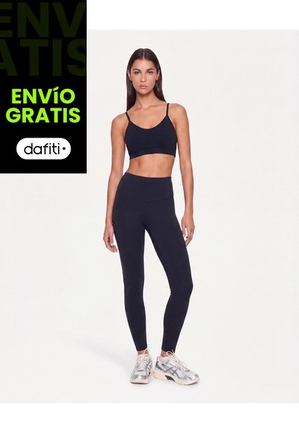 Top Soporte Bajo Con Copas Aerius Skin  Para Mujer Negro Atmos