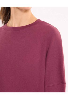 Buzo Cuello Redondo Amplio Lofi  Para Mujer Vino Atmos