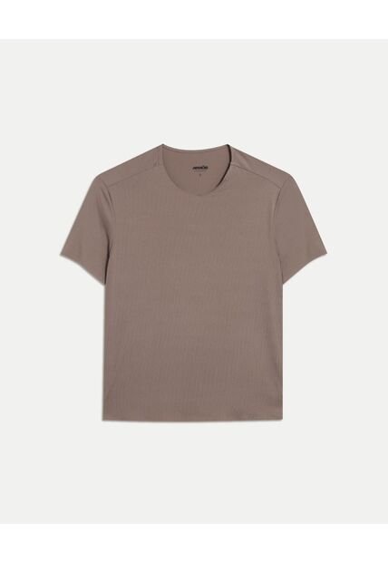 Camiseta Para Mujer Manga Corta Cuello Redondo Color Café Marca Atmos #31090327
