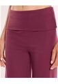 Pantalón Silueta Relajada Pretina Cruzada  Para Mujer Vino Atmos de Atmos