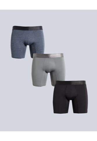 Pack X 3 Bóxer Medio En Microfibra X3 Para Hombre Negro Atmos Atmos