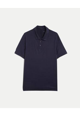 Polo Para Hombre Cuello Maquina Sin Bolsillo Color Azul Marca Atmos #32110013 Atmos