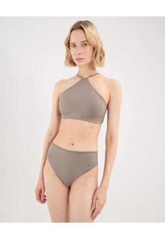 Top Con Cut Out  Para Mujer Café Atmos Atmos
