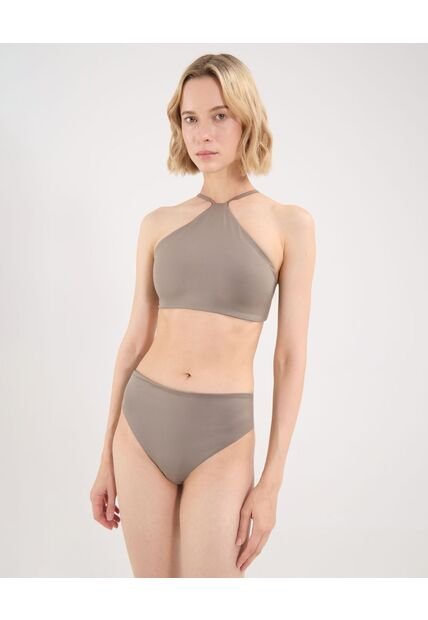 Top Con Cut Out  Para Mujer Café Atmos