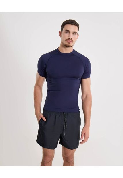 Camiseta Para Hombre Manga Corta Cuello Redondo Color Azul Marca Atmos #32090266