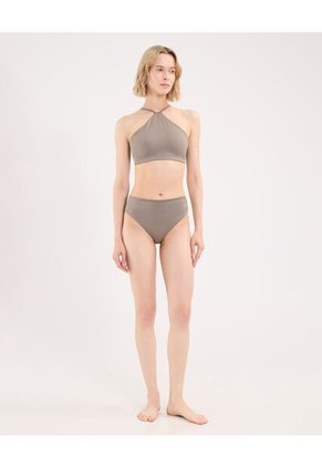 Top Con Cut Out  Para Mujer Café Atmos