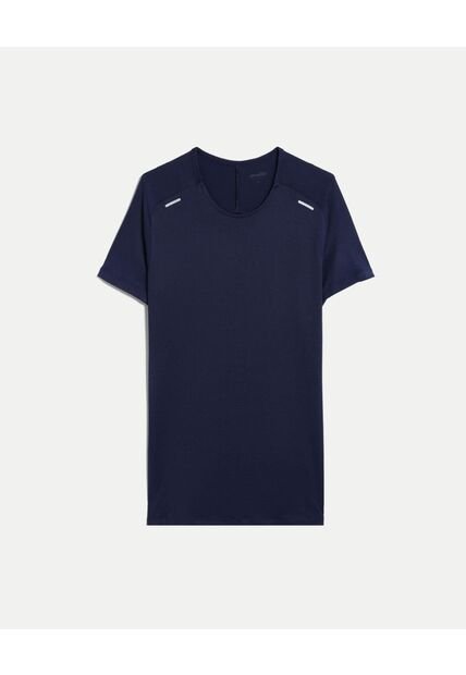 Camiseta Para Hombre Manga Corta Cuello Redondo Color Azul Marca Atmos #32090271