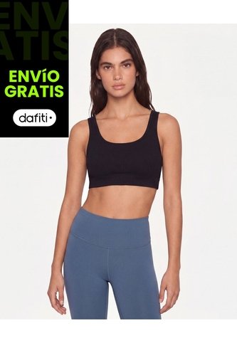 Top Soporte Medio Aerius  Para Mujer Negro Atmos Atmos