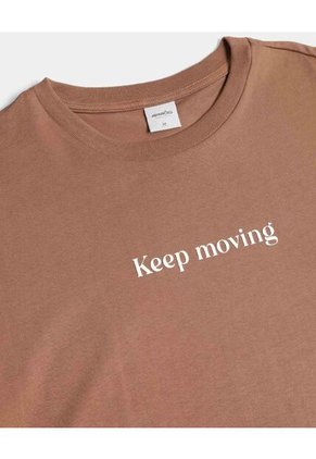 Camiseta Para Hombre Manga Corta Cuello Redondo Color Café Marca Atmos #32090247