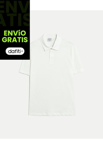 Polo Manga Corta Algodón  Para Hombre Blanco Atmos Atmos