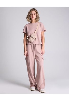 Camiseta Para Mujer Manga Corta Cuello Redondo Color Rosado Marca Atmos #31090196