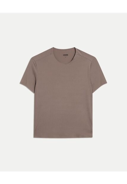 Camiseta Para Mujer Manga Corta Cuello Redondo Color Café Marca Atmos #31090327