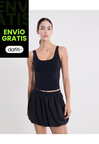Tank Top Aerius Skin Ajuste Ligero  Para Mujer Negro Atmos Atmos