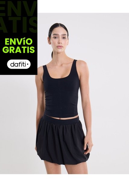 Tank Top Aerius Skin Ajuste Ligero  Para Mujer Negro Atmos