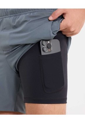 Bermuda Para Hombre Deportiva Medio Color Gris Marca Atmos #32100118