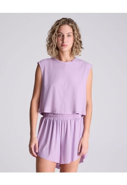 Camiseta Para Mujer Manga Corta Color Lila Marca Atmos #31090151