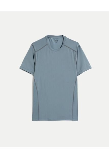 Camiseta Para Hombre Manga Corta Cuello Redondo Color Azul Marca Atmos #32090270