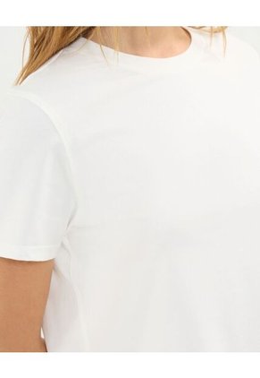 Camiseta Para Mujer Manga Corta Cuello Redondo Color Marfil Marca Atmos #31090011