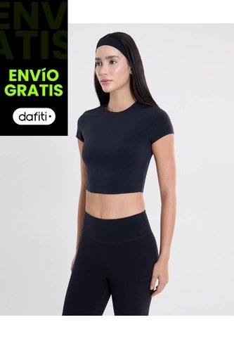 Camiseta Training Aerius Bonding  Para Mujer Negro Atmos Atmos