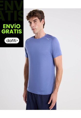 Camiseta Deportiva Texturizada  Para Hombre Azul Atmos Atmos