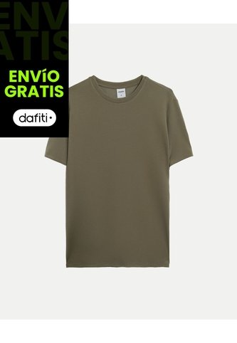Camiseta Manga Corta Regular Fit Plush  Para Hombre Verde Atmos Atmos