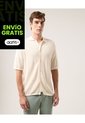 Polo Tejida Básica  Para Hombre Crema Atmos de Atmos