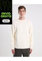 Saco Cuello Redondo Tejido  Para Hombre Crema Atmos de Atmos