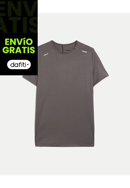 Camiseta Deportiva Texturizada  Para Hombre Gris Atmos