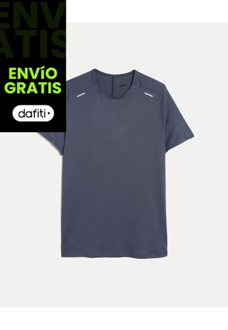 Camiseta Deportiva Texturizada  Para Hombre Azul Atmos Atmos