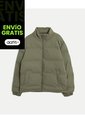 Chaqueta Acolchada Pu Cuello Alto  Para Hombre Verde Atmos de Atmos