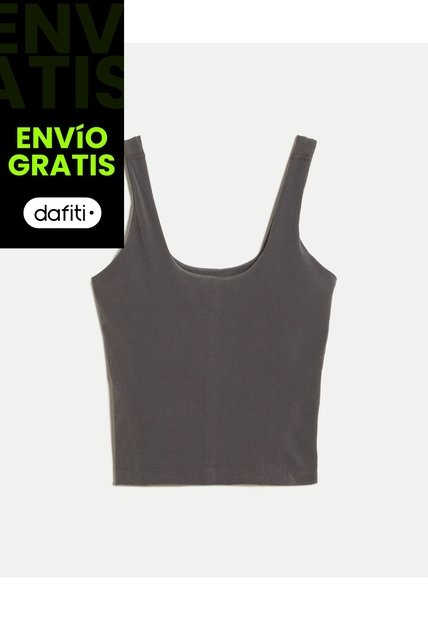 Camiseta Tank Aerius Skin Ligera Para Mujer  Deportiva  Color Gris Marca Atmos