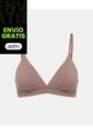 Top Triangular Cruzado Microfibra X1 Para Mujer Café Atmos de Atmos