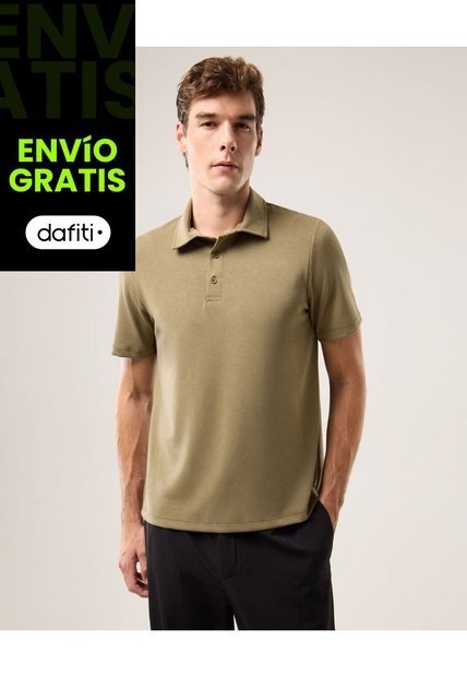 Polo Manga Corta Plush  Para Hombre Verde Atmos