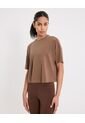 Camiseta Para Mujer Manga Corta Cuello Redondo Color Café Marca Atmos #31090285 de Atmos