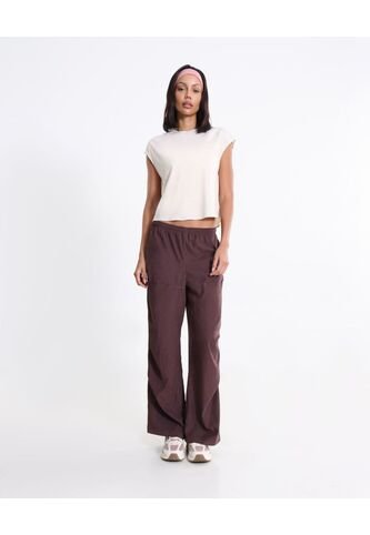 Camiseta  Para Mujer Manga Corta Cuello Redondo Color Beige Marca Atmos #31090342 Atmos