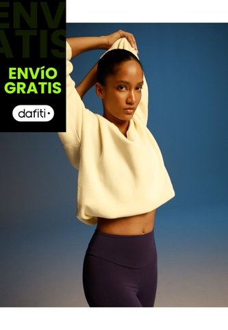 Saco Tejido Cuello V Estructurado  Para Mujer Crema Atmos Atmos