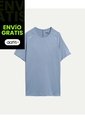 Camiseta Deportiva Texturizada  Para Hombre Azul Atmos de Atmos