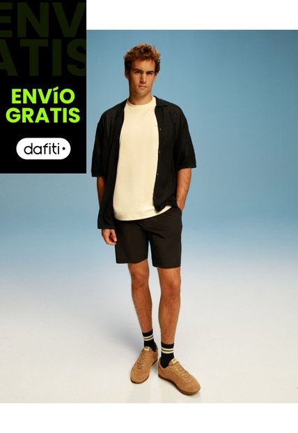 Polo Tejida Cuello Clásico  Para Hombre Azul Atmos