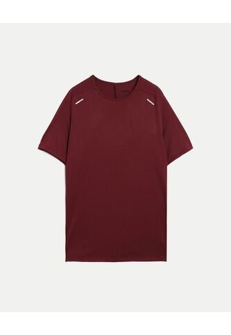 Camiseta Deportiva Texturizada  Para Hombre Vino Atmos Atmos