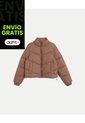 Chaqueta Acolchada Cuello Alto Para Mujer  Deportiva  Color Café Marca Atmos de Atmos