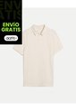 Polo Manga Corta Con Botones  Para Hombre Blanco Atmos de Atmos