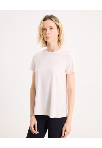 Camiseta Para Mujer Manga Corta Cuello Redondo Color Beige Marca Atmos #31090235 Atmos