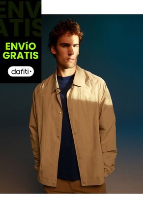 Chaqueta Sobrecamisa Técnica Para Hombre Beige Atmos