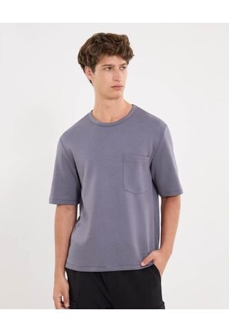 Camiseta Para Hombre Manga Corta Cuello Redondo Color Gris Marca Atmos #32090244 Atmos